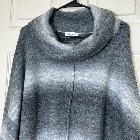 CALVIN KLEIN Gray Turtleneck Sweater Wing Sleeves Plus Size 1X - Picture 3 of 5